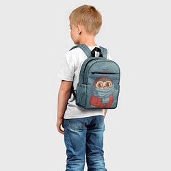 Детский рюкзак Милая совушка в шарфе, цвет: 3D-принт — фото 2