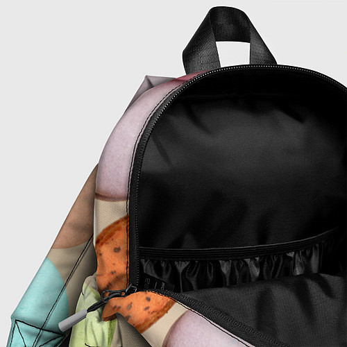 Детский рюкзак Разноцветные пирожные Макарон / 3D-принт – фото 4