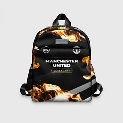 Детский рюкзак Manchester United legendary sport fire, цвет: 3D-принт