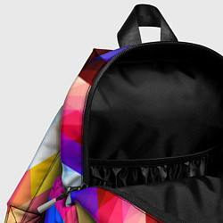 Детский рюкзак Разноцветный геометрический узор, цвет: 3D-принт — фото 2