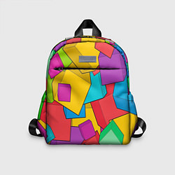 Детский рюкзак Фон из разноцветных кубиков, цвет: 3D-принт
