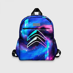 Детский рюкзак Citroen неоновый космос, цвет: 3D-принт