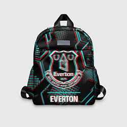 Детский рюкзак Everton FC в стиле glitch на темном фоне