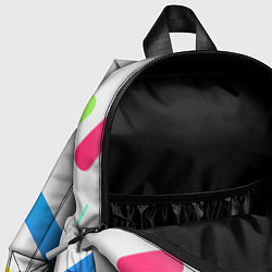 Детский рюкзак Разноцветные круги и полосы, цвет: 3D-принт — фото 2