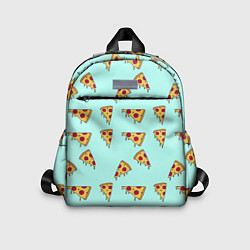 Детский рюкзак Куски пиццы на голубом фоне