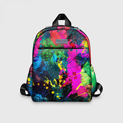 Детский рюкзак Разноцветные кляксы красов, цвет: 3D-принт
