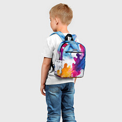 Детский рюкзак Необычные акварельные узоры, цвет: 3D-принт — фото 2