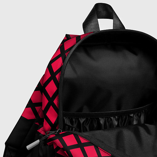 Детский рюкзак Черно-красный геометрический узор / 3D-принт – фото 4