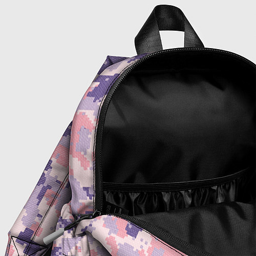 Детский рюкзак Цифровой камуфляж - сине-фиолетовый / 3D-принт – фото 4