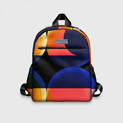 Детский рюкзак Абстрактные круги и полупрозрачные фигуры, цвет: 3D-принт