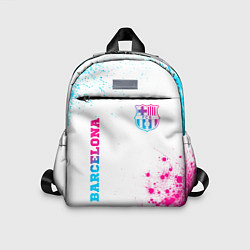 Детский рюкзак Barcelona neon gradient style: надпись, символ, цвет: 3D-принт