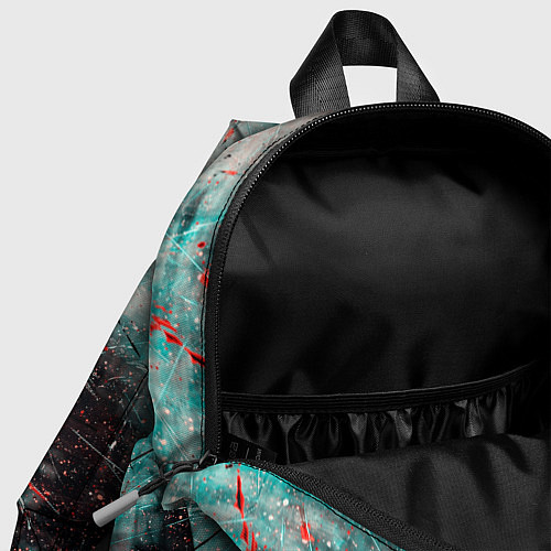 Детский рюкзак Абстрактные силуэты и тени с красками, царапинами / 3D-принт – фото 4