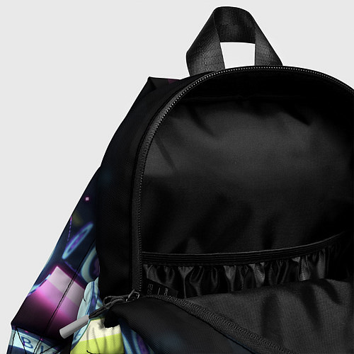 Детский рюкзак Неоновый светящийся биткоин / 3D-принт – фото 4