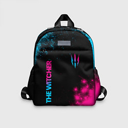 Детский рюкзак The Witcher - neon gradient: надпись, символ, цвет: 3D-принт