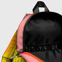 Детский рюкзак Красно-жёлто-оранжевый паттерн, цвет: 3D-принт — фото 2