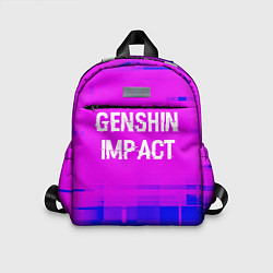 Детский рюкзак Genshin Impact glitch text effect: символ сверху, цвет: 3D-принт