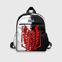 Детский рюкзак Атака титанов - Красный Разведкорпус, цвет: 3D-принт
