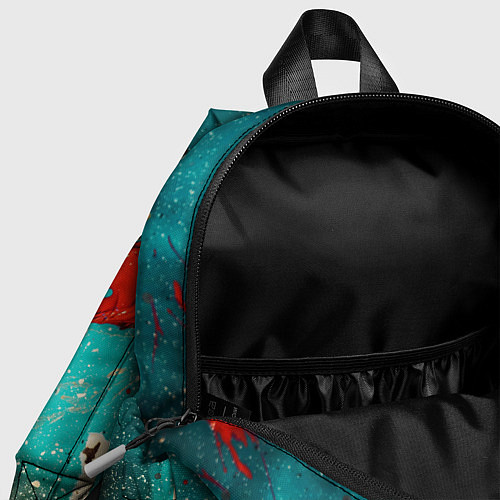 Детский рюкзак Голубой туман и брызки красок / 3D-принт – фото 4