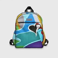 Детский рюкзак Граффити сердце, цвет: 3D-принт