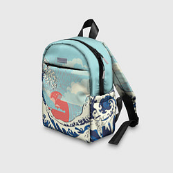 Детский рюкзак Морской пейзаж с большими волнами на закате, цвет: 3D-принт — фото 2