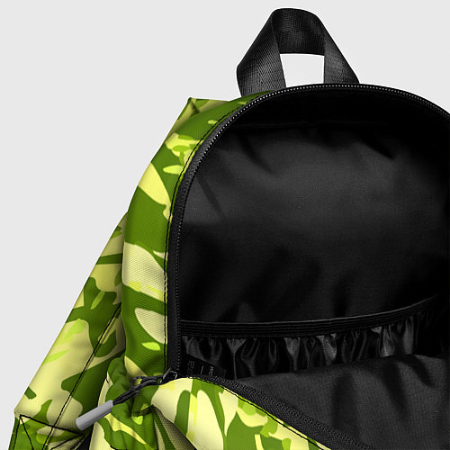 Детский рюкзак Зеленый абстрактный камуфляж / 3D-принт – фото 4