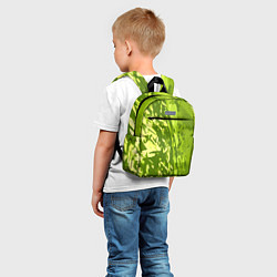 Детский рюкзак Зеленый абстрактный камуфляж, цвет: 3D-принт — фото 2
