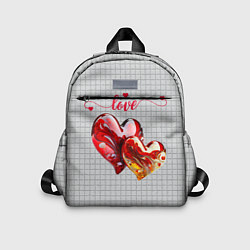 Детский рюкзак Love - сердечки, цвет: 3D-принт