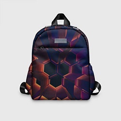 Детский рюкзак Абстрактные металл и лучи, цвет: 3D-принт