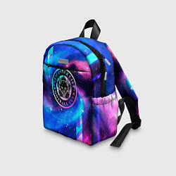 Детский рюкзак Leicester City неоновый космос, цвет: 3D-принт — фото 2