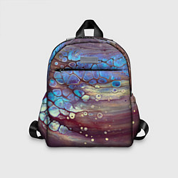 Детский рюкзак Тёмный песок и синие блестящие камни, цвет: 3D-принт