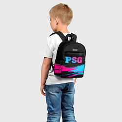 Детский рюкзак PSG - neon gradient: символ сверху, цвет: 3D-принт — фото 2