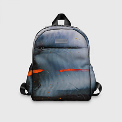 Детский рюкзак Абстрактный синий туман и мазки красок, цвет: 3D-принт