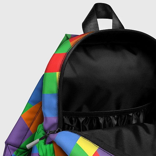 Детский рюкзак Разноцветные текстуры и паттерны / 3D-принт – фото 4