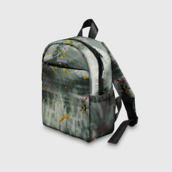 Детский рюкзак Абстрактный силуэт дома и краски на поверхности, цвет: 3D-принт — фото 2
