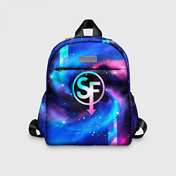 Детский рюкзак Sally Face неоновый космос, цвет: 3D-принт