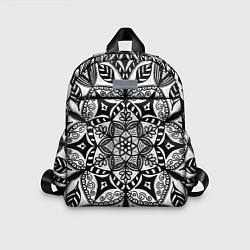 Детский рюкзак Черно-белая мандала, цвет: 3D-принт