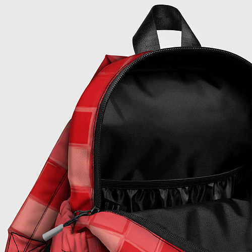 Детский рюкзак Красный паттерн из кубов / 3D-принт – фото 4