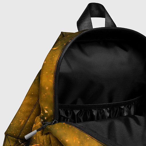 Детский рюкзак Чёрный туман и золотые краски / 3D-принт – фото 4