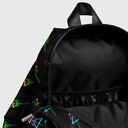 Детский рюкзак Colored triangles, цвет: 3D-принт — фото 2