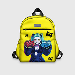 Детский рюкзак Ребекка из киберпанка - желтый, цвет: 3D-принт