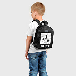 Детский рюкзак Rust с потертостями на темном фоне, цвет: 3D-принт — фото 2