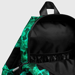 Детский рюкзак Зелёные абстрактные полосы фракталов, цвет: 3D-принт — фото 2