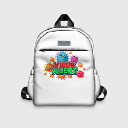 Детский рюкзак Предупреждение о вирусе, цвет: 3D-принт