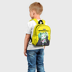 Детский рюкзак Ребекка пьет коктель - Cyberpunk, цвет: 3D-принт — фото 2