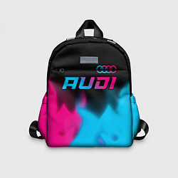 Детский рюкзак Audi - neon gradient: символ сверху, цвет: 3D-принт