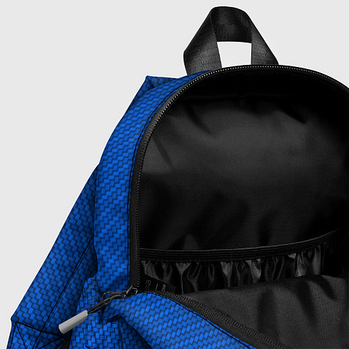 Детский рюкзак Плетёная синяя ткань - паттерн / 3D-принт – фото 4