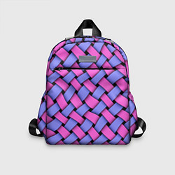 Детский рюкзак Фиолетово-сиреневая плетёнка - оптическая иллюзия, цвет: 3D-принт