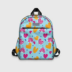 Детский рюкзак Сердце в горошек, цвет: 3D-принт