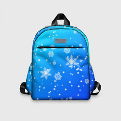 Детский рюкзак Снежинки на голубом фоне, цвет: 3D-принт