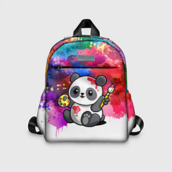 Детский рюкзак Милый пандёныш - великий художник, цвет: 3D-принт